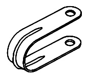 1-Nail stamped copper loop.